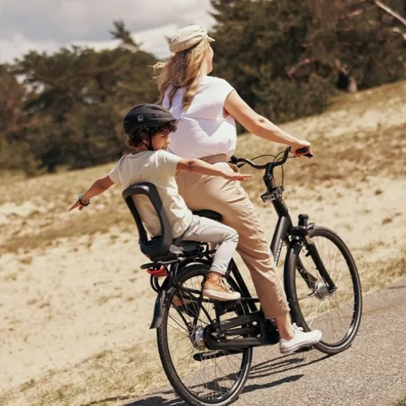 Urban Iki Junior Fietszitje - Bincho Black / Kurumi Brown