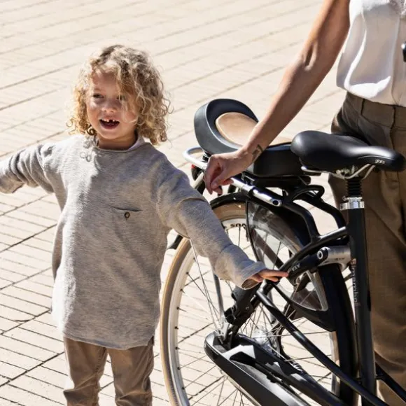 Urban Iki Junior Fietszitje - Bincho Black / Kurumi Brown