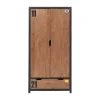 Vipack Alex Kledingkast Bruin / Zwart 2-Deurs