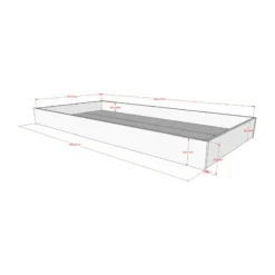 Vipack Bedlade - Forrest Beuk - 90 x 190 cm - Natuur