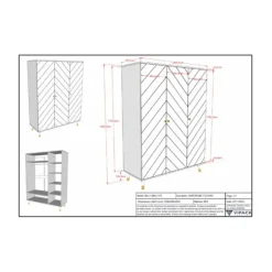Vipack Billy Kledingkast 3 Deurs - Wit