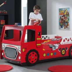 Vipack Brandweerauto Bed 90 x 200 Cm Wit