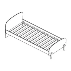 Vipack Kiddy Bed Mint Groen 90 x 200 cm