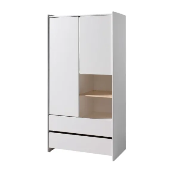 Vipack Kiddy Kledingkast Wit 2-Deurs