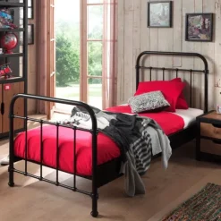 Vipack New York Bed Metaal Geel 90 x 200 cm
