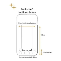 Witlof For Kids Velvet Rib Tuck-Inn Ledikantdeken - Soft Sand