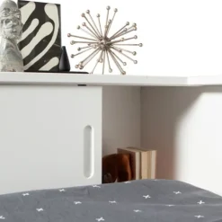 Woood Connect Hoekbed Wit 90 x 200 cm