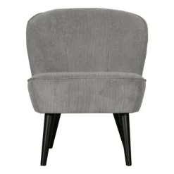 Woood Fauteuil - Sara - Ribstof Vergrijsd Groen