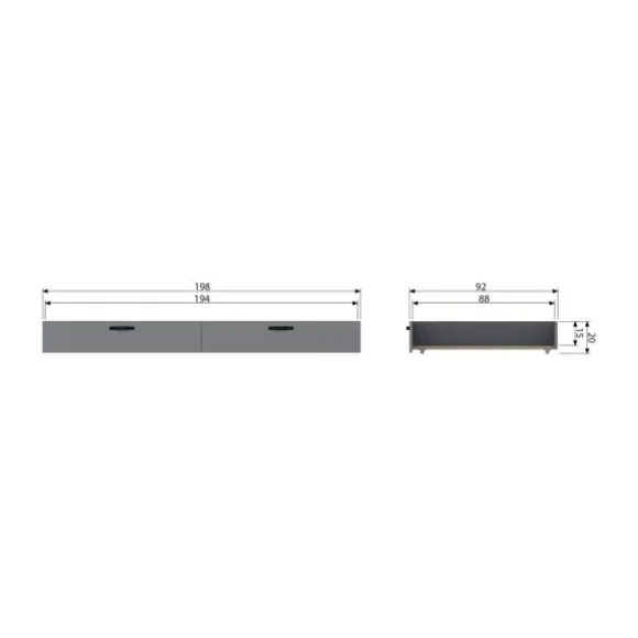 Woood Morris Bedlade Leem 90 x 200 cm